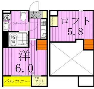 ルーチェ南流山【1階】の間取り