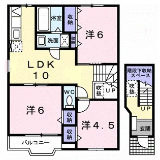 ロジュマン・リーヴ【2階】の間取り