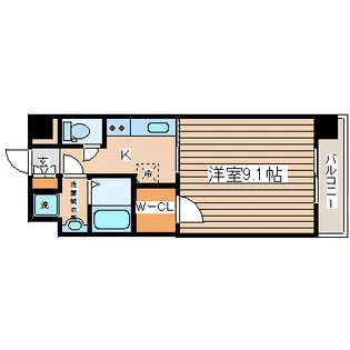 アーバンフラッツ青葉小田原【5階】の間取り