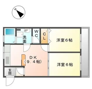 エバーハイム大留【2階】の間取り