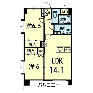 アフロディーテ【1階】の間取り