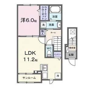 ミーティア【2階】の間取り