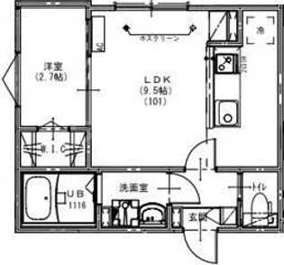 KEIAI RESIDENCE みのり台【1階】の間取り