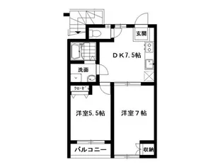 オーク ワン【1階】の間取り