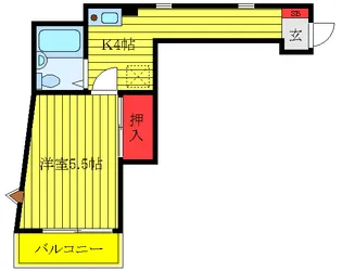サニーバンブー【2階】の間取り