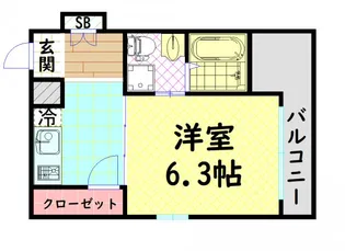 ヒルトップハイム桜川【5階】の間取り