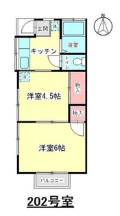 梅田ハイツ【2階】の間取り