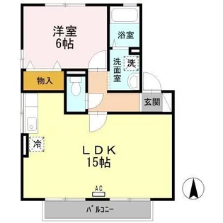 ウィルモア宮小路 B棟【2階】の間取り