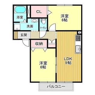 ガーデンコート西添【1階】の間取り
