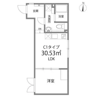 リトルズLAPiS神楽坂【2階】の間取り