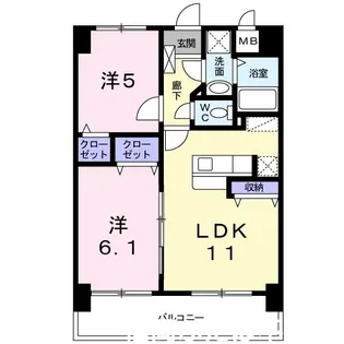 スカイシャトレ空港南【9階】の間取り