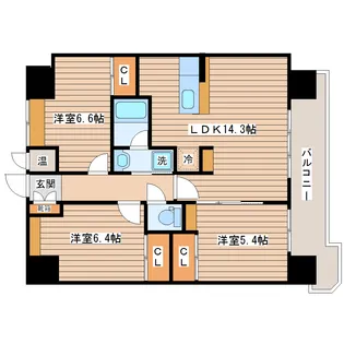 COSMO CITY【8階】の間取り