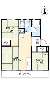 UR金剛【4階】の間取り