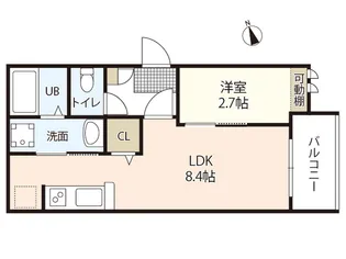 Regalest-Smart 大学病院【1階】の間取り