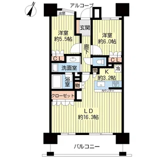 レクセルプラザ守谷【10階】の間取り