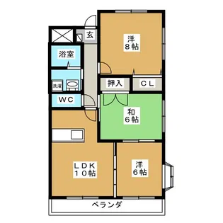 エトワール霞【2階】の間取り
