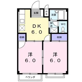 エルディム・サブリナ【2階】の間取り