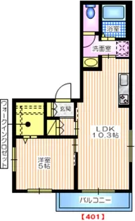 フォーレ横濱【4階】の間取り