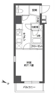 ニューシティアパートメンツ南千住【2階】の間取り