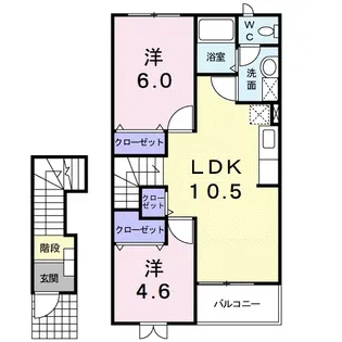 サンシャイン三永【2階】の間取り