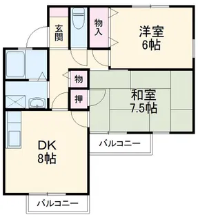 エクレールスエヒロ【2階】の間取り