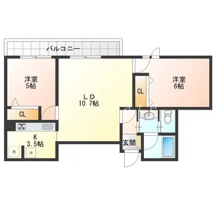 パレ垂水海岸通【5階】の間取り