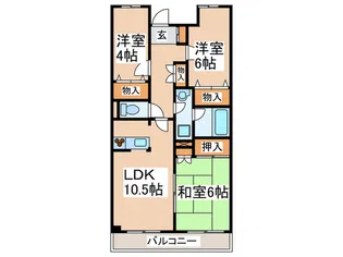 アンビエンス相模大野【1階】の間取り