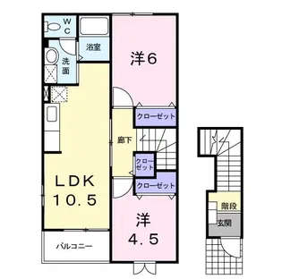 メゾンリヴェールV【2階】の間取り
