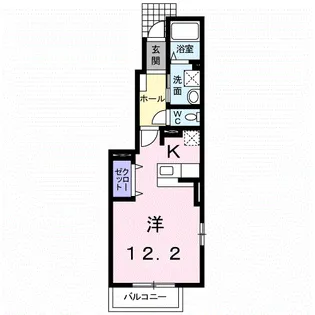 群馬県前橋市川曲町【アパート】の間取り