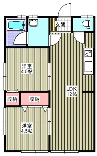 コーポピア【1階】の間取り