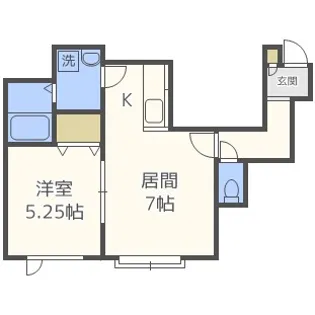 ボンヌ・シャンス【2階】の間取り