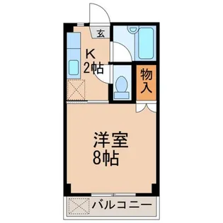 ハイツヤマモト【2階】の間取り