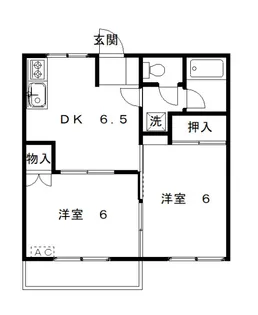高木ハイツ【2階】の間取り