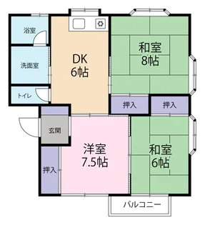 シティーハイツ舘【1階】の間取り
