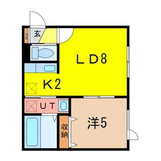 マリオット6条【1階】の間取り