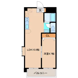 アネックスビバビル【3階】の間取り