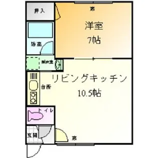 Mハイツ中島2【1階】の間取り