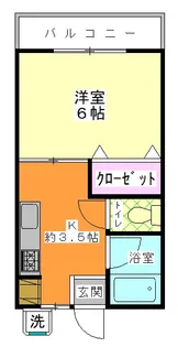 第2田辺コーポ【2階】の間取り