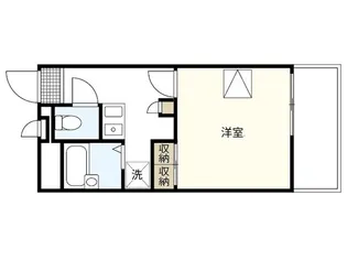 レオパレス花上【3階】の間取り
