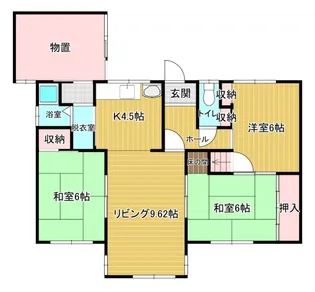 北海道三笠市宮本町【一戸建】の間取り