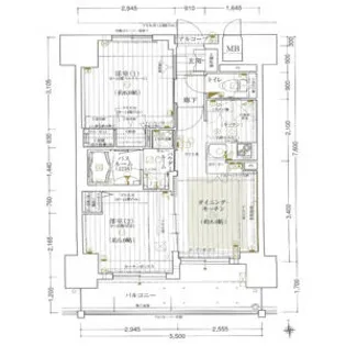 エステムプラザ大手前エヴァース【13階】の間取り