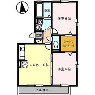 エトワール青山 A棟【2階】の間取り