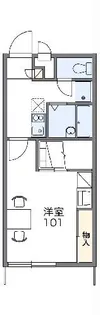レオパレス岩栄【1階】の間取り