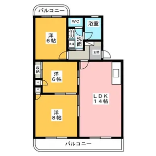 3LDKの間取り画像