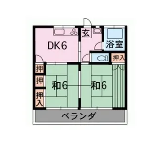 宮田ハイツ【1階】の間取り