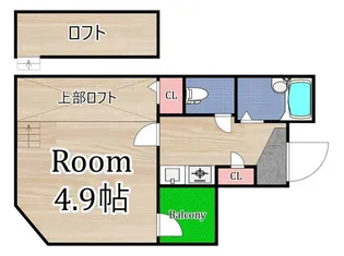 シェスム野江【2階】の間取り