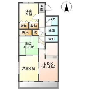 ウェンディA【3階】の間取り