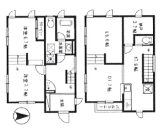 兵庫県西宮市甲陽園西山町【一戸建】の間取り