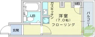 朝日プラザ北七番丁【1階】の間取り