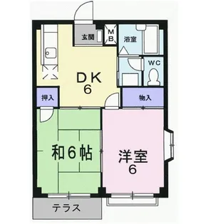 エレガンス杉山B【1階】の間取り